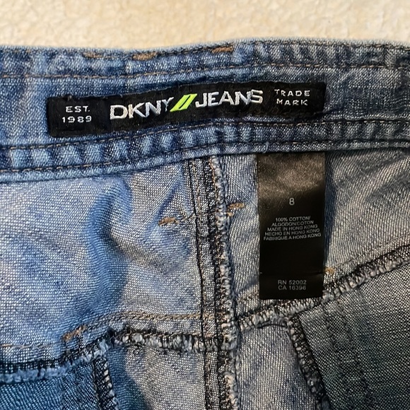 DKNY Jeans A Line Blue Denim Skirt Size 8 - Picture 3 of 8